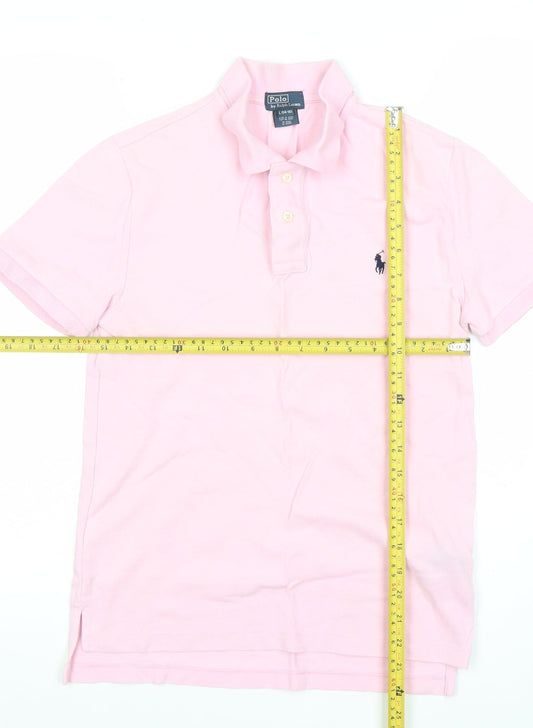 Ralph Lauren Teens Pink Cotton Short Sleeve Polo Shirt L