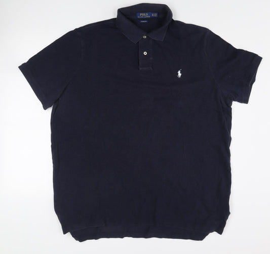 Ralph Lauren Men's Blue Classic Fit Cotton Polo Shirt XL