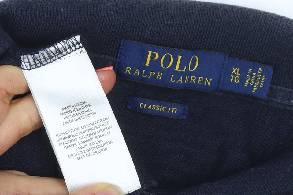 Ralph Lauren Men's Blue Classic Fit Cotton Polo Shirt XL