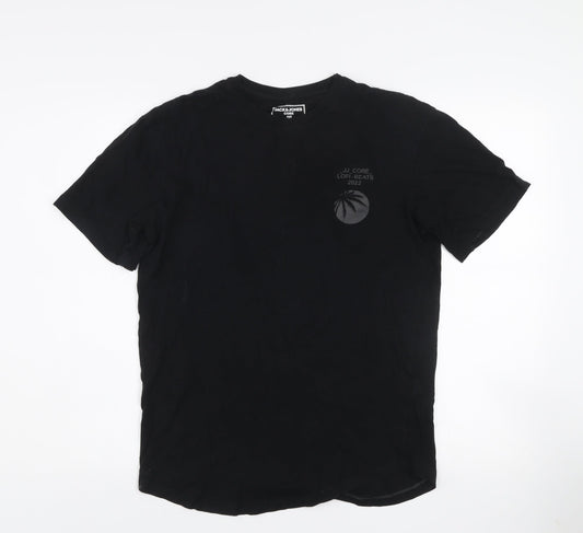 Jack & Jones Core Men's Black XS Graphic Print Cotton T-Shirt