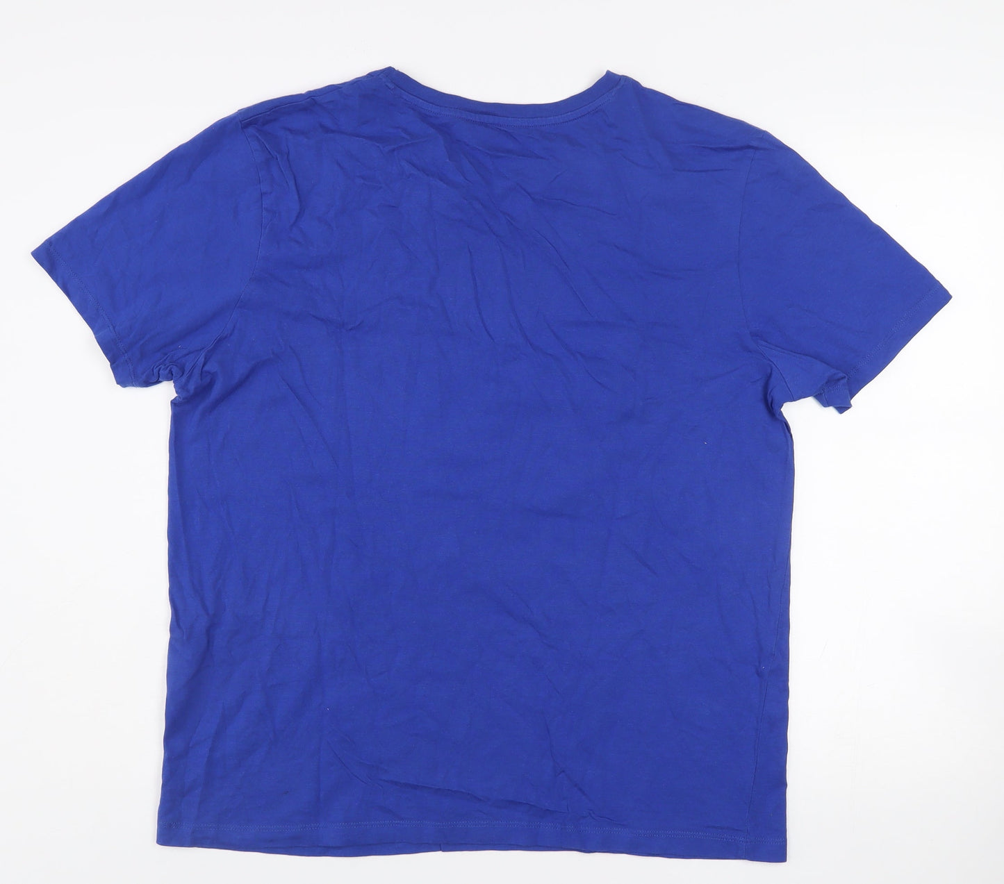 Jack & Jones Men's Blue XL Crew Neck Graphic T-Shirt