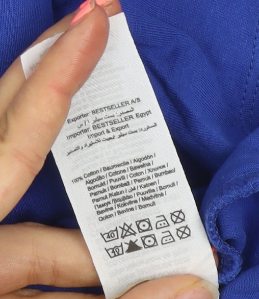 Jack & Jones Men's Blue XL Crew Neck Graphic T-Shirt