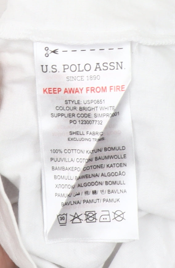 U.S. Polo Assn. Boys White 2 Years Polo Shirt Short Sleeve Cotton