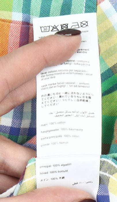 Joules Boys Multicoloured Check Button-Up Shirt 6 Years Cotton Summer Casual