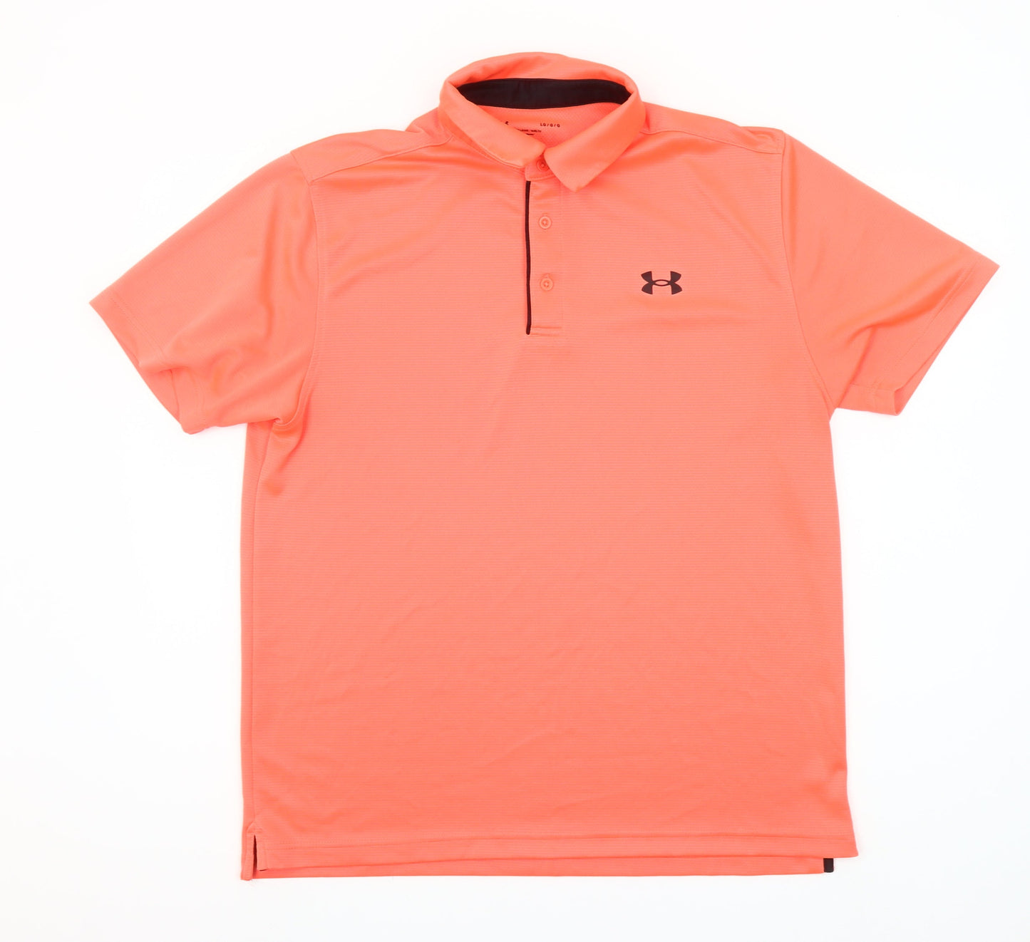 Under Armour Men's Orange Polyester Golf Polo Shirt Size L