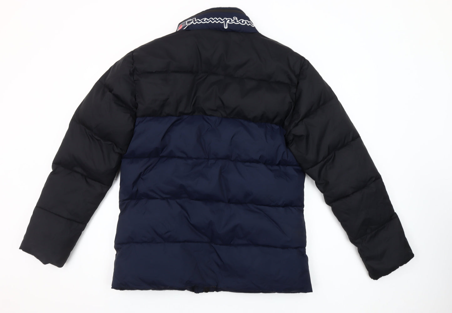 Champion Men's Blue Puffer Jacket Small Winter Quilted Zip Coat