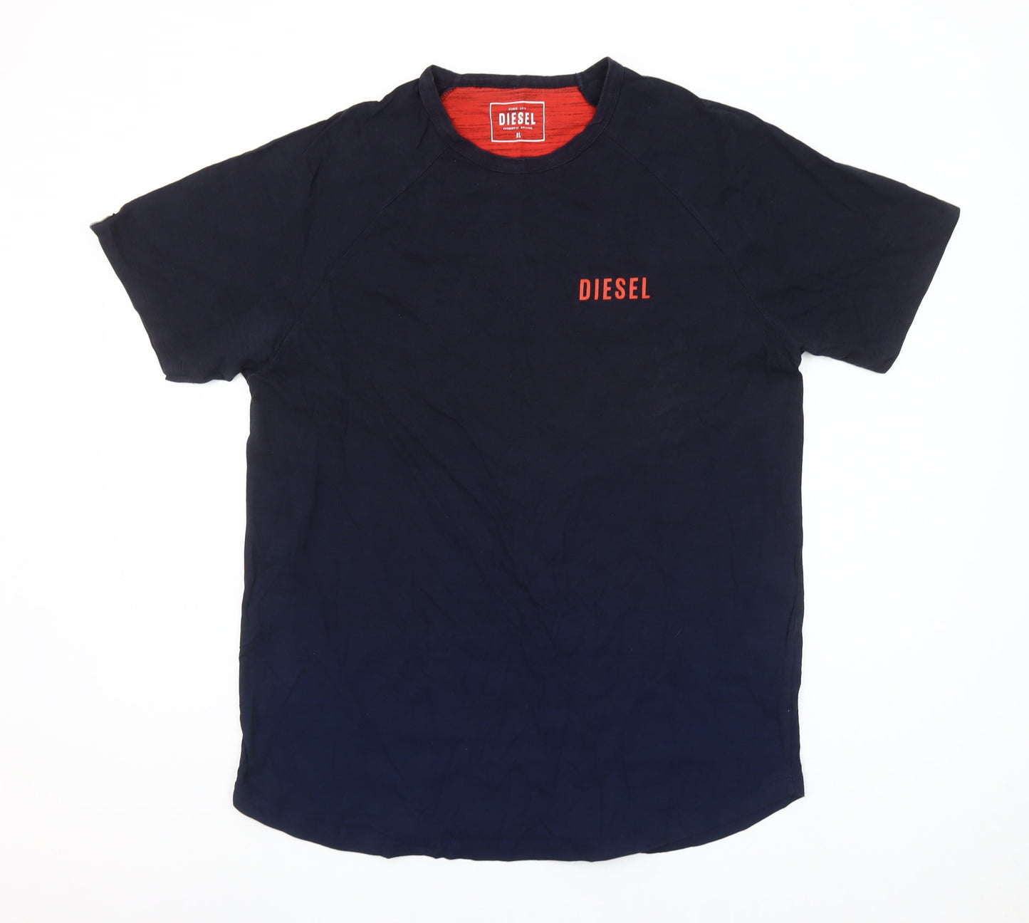 Diesel Men's Blue XL Crew Neck Cotton T-Shirt
