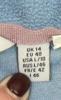 Regatta Womens Blue 1/4 Zip Fleece Sweatshirt UK 14 Polyester