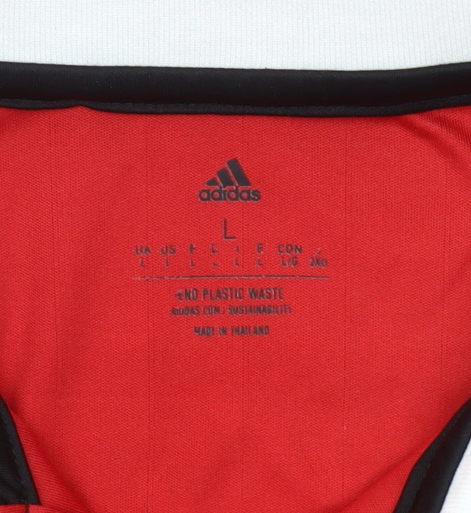 Adidas Men’s Red Manchester United Polo Shirt L Football Top