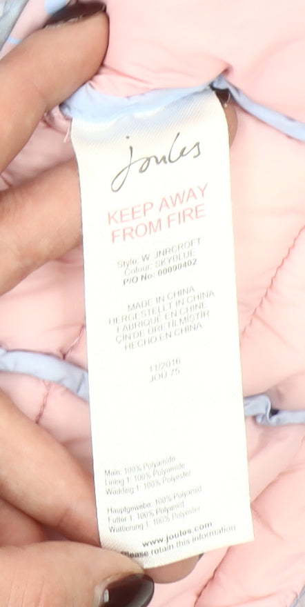 Joules Girls Blue Puffer Gilet 6 Years Quilted Lightweight Waistcoat