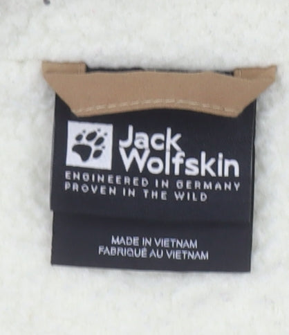 Jack Wolfskin Boys Brown Hooded Parka Coat 13-14 Years Water Repellent