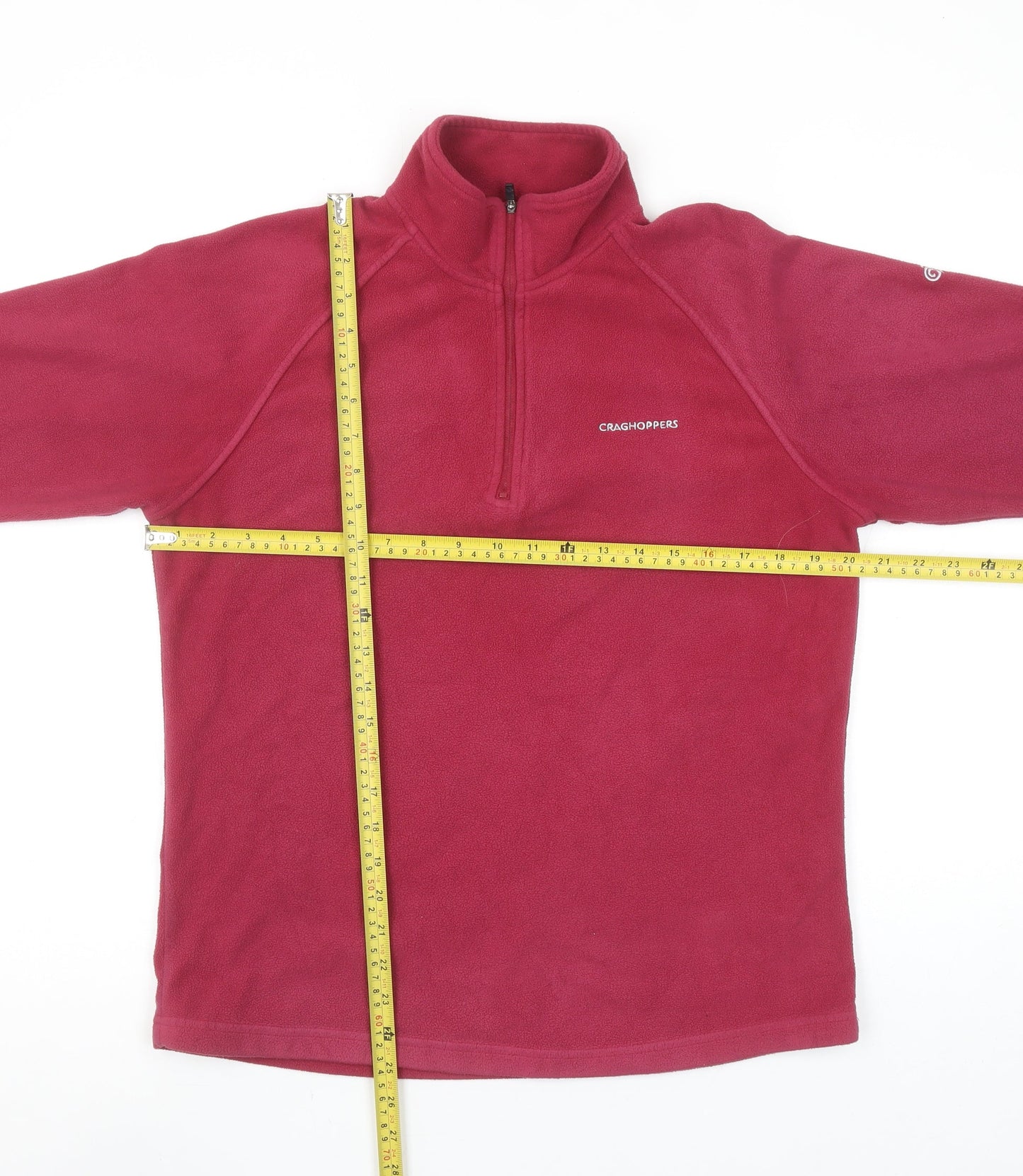 Craghoppers Women Burgundy 1/2 Zip Fleece Sweatshirt UK 12
