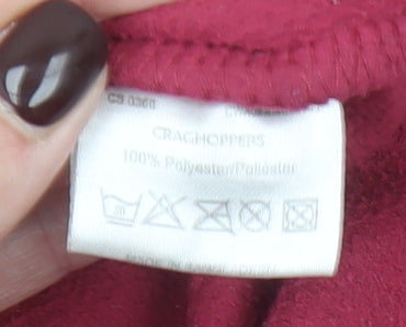 Craghoppers Women Burgundy 1/2 Zip Fleece Sweatshirt UK 12