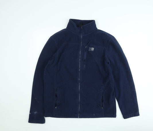 Karrimor Men's Blue Fleece Jacket Size M Full Zip Outdoor