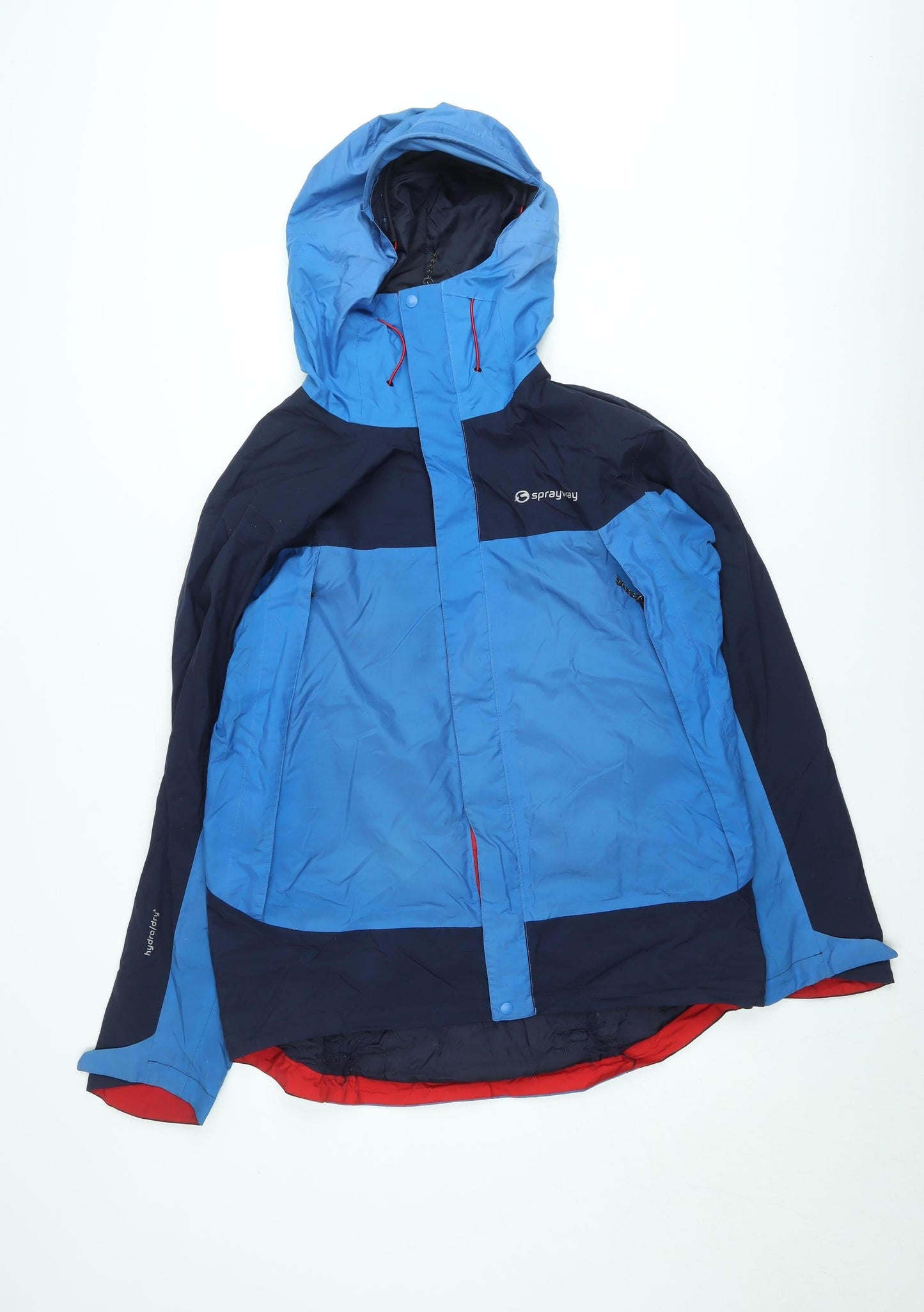 Sprayway Men's Blue Waterproof Hooded Rain Coat Jacket S