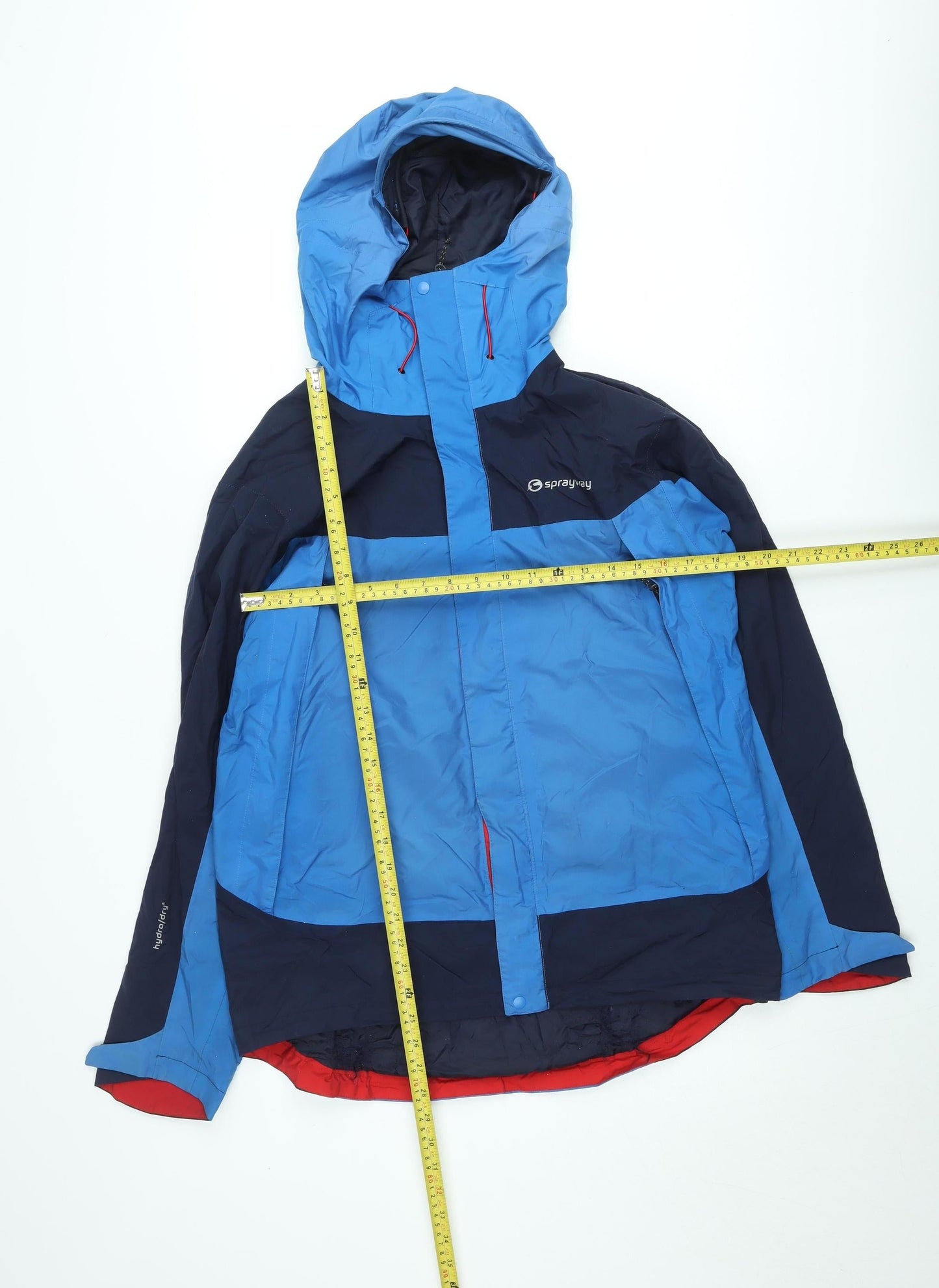 Sprayway Men's Blue Waterproof Hooded Rain Coat Jacket S