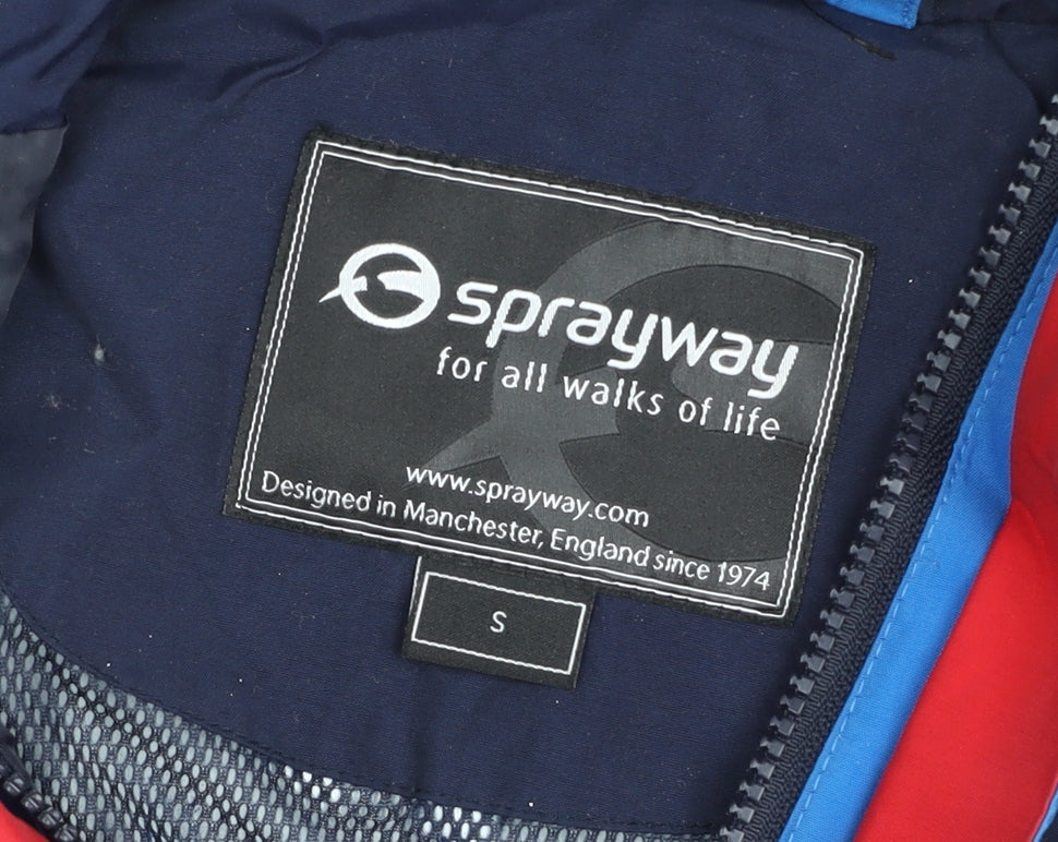 Sprayway Men's Blue Waterproof Hooded Rain Coat Jacket S