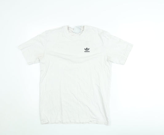 Adidas Men's White XS Trefoil Logo Short Sleeve Crew Neck T-Shirt