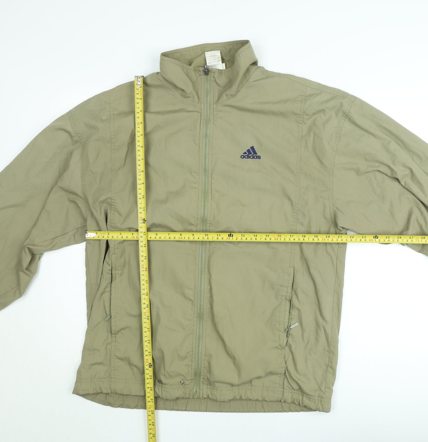 Adidas Men's Green Windbreaker Jacket Size S Full Zip Lightweight