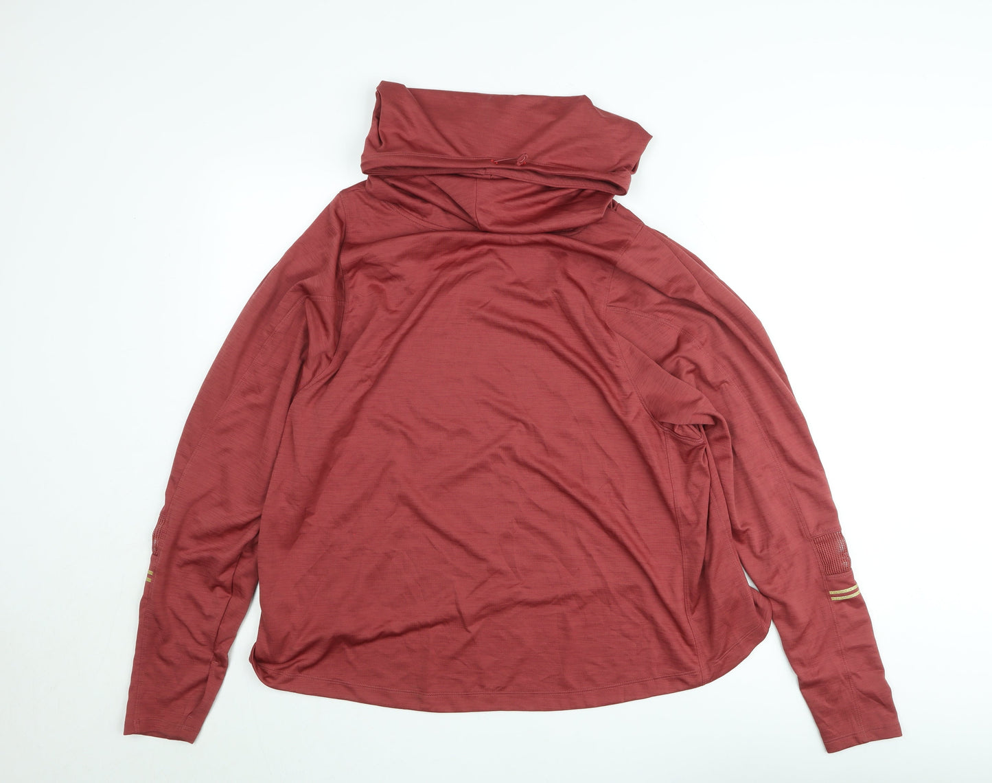 Nike Womens Red Dri-Fit Running Pullover Hoodie 1X Lightweight Activewear