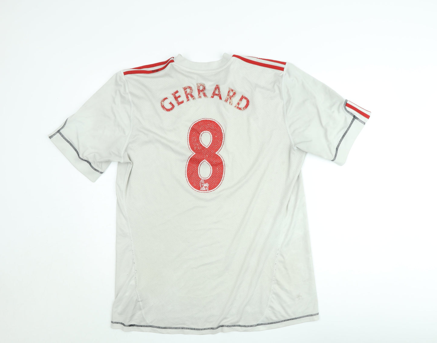 Adidas Men’s White Liverpool FC Gerrard #8 Football T-Shirt Size M
