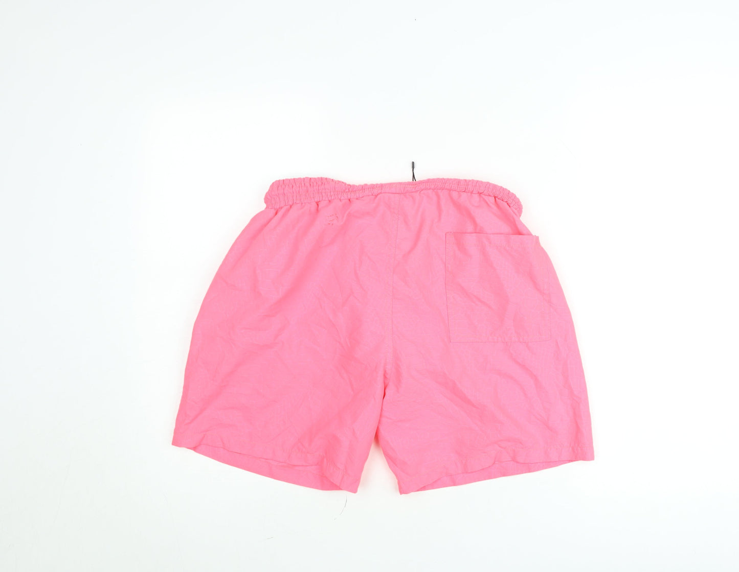 Lacoste Men’s Pink Swim Shorts Large Quick Dry Elastic Waist