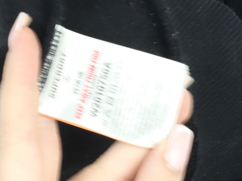 Superdry Womens Black Embroidered Pullover Hoodie Size M