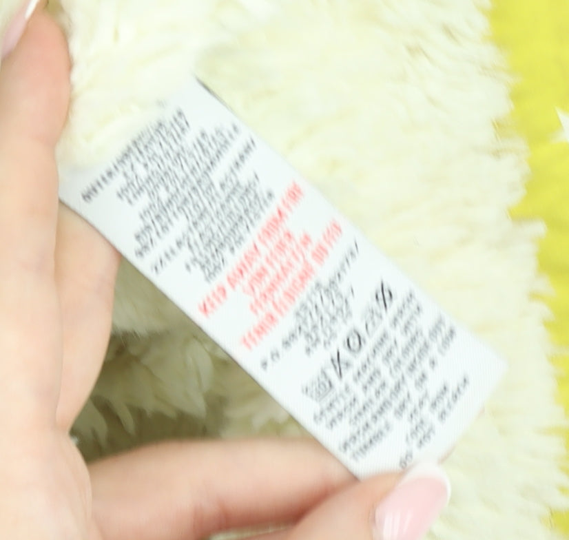 Joules Girls Yellow Star Print Hooded Puffer Jacket 6-7 Years Lined Winter Coat