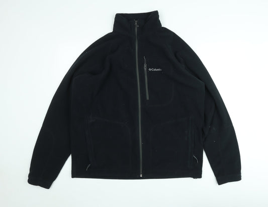 Columbia Men's Black Fleece Full Zip Jacket Size L Outdoor