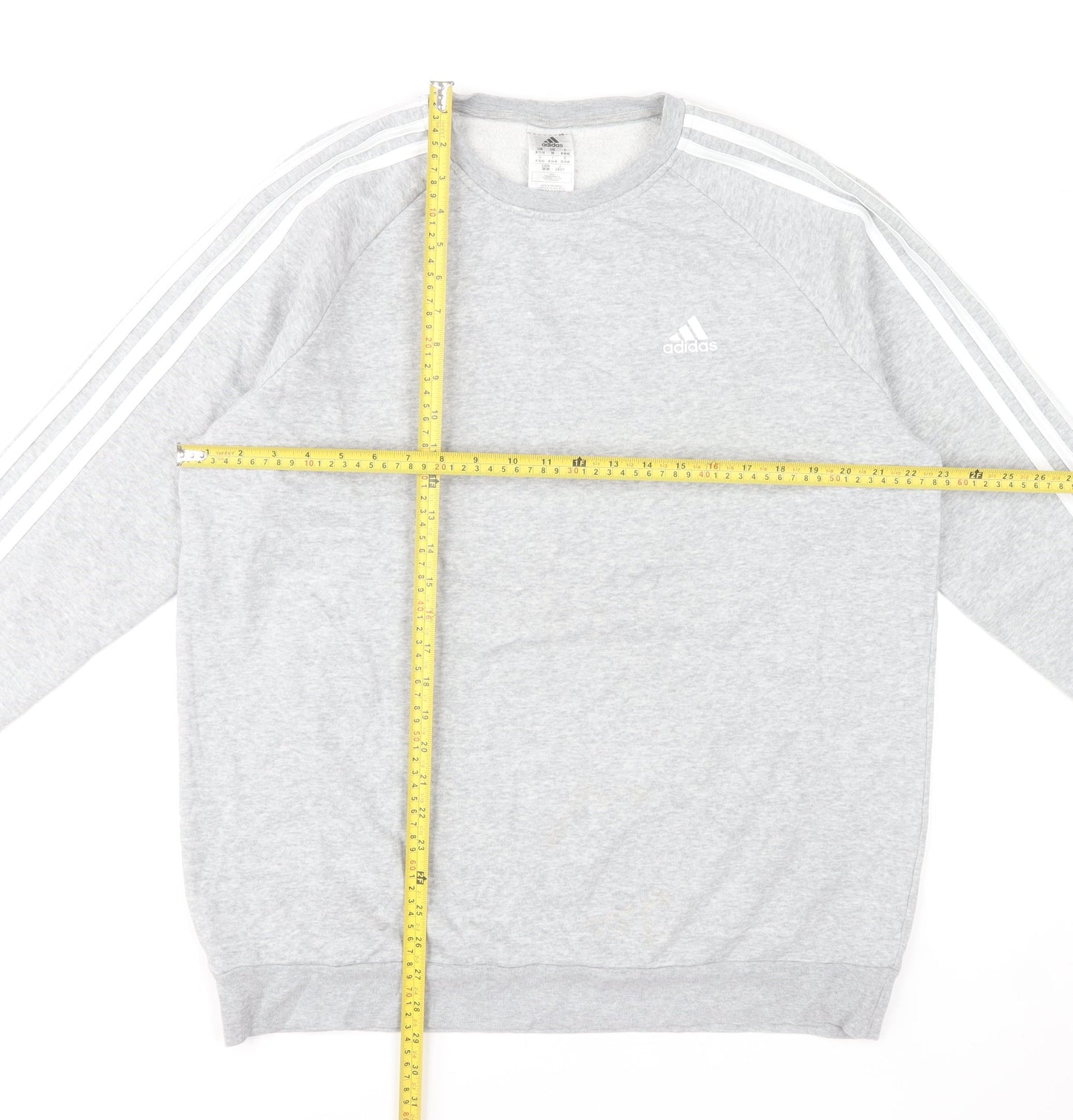 Adidas Women Grey Crew Neck Pullover Sweatshirt Size 12-14