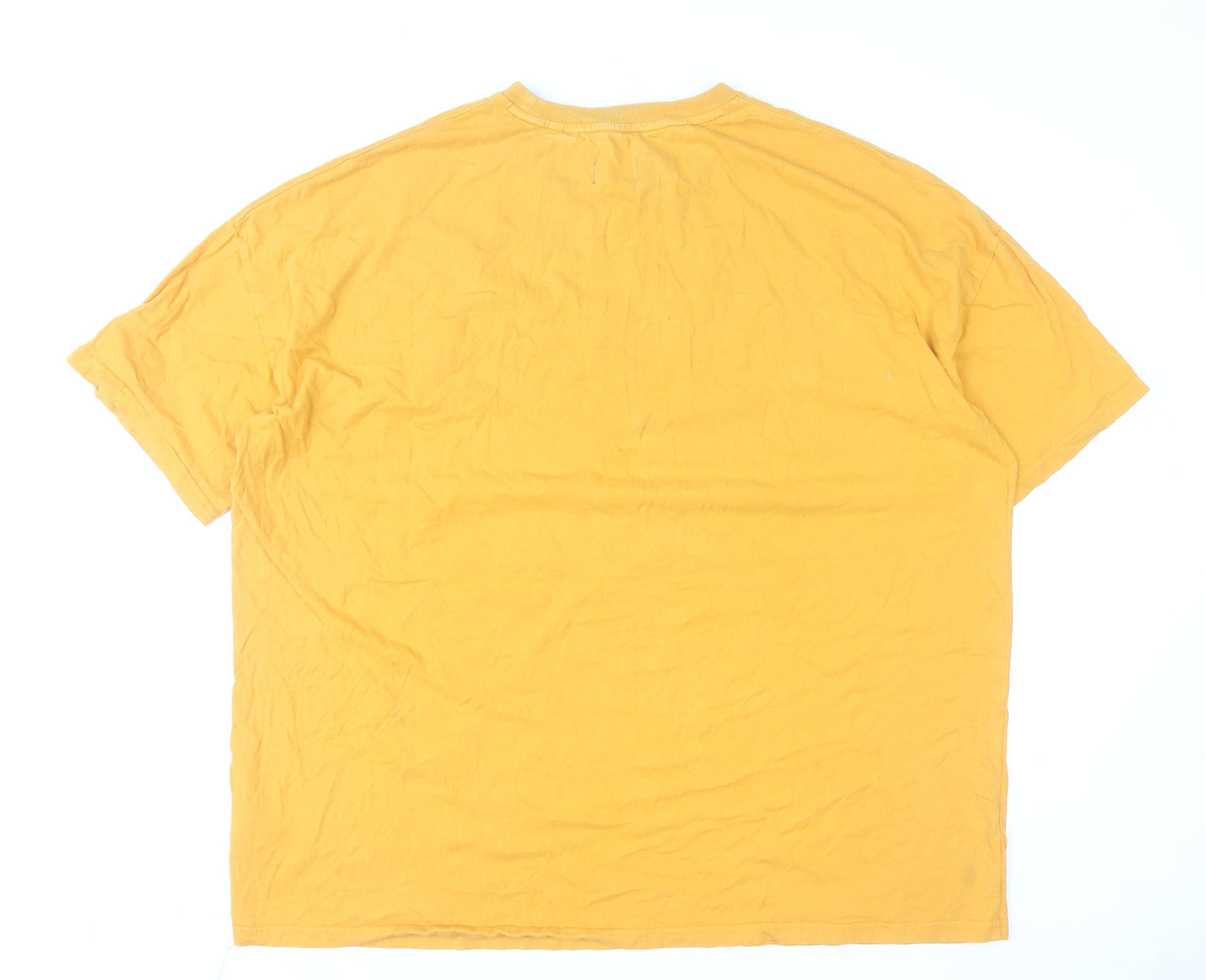 Superdry Women's Yellow Crew Neck Sports T-Shirt Size 14