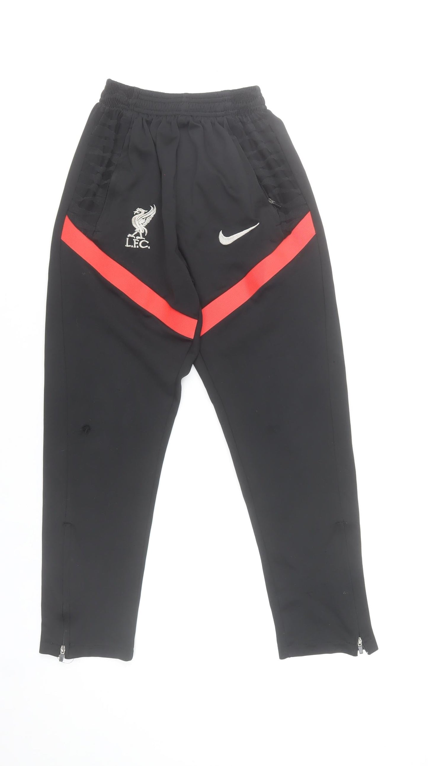 Nike Boys Black Liverpool FC Football Joggers Size 16 Years Polyester
