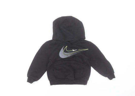 Nike Unisex Baby Black Pullover Hoodie Jumper 18-24 Months Fleece Sportswear