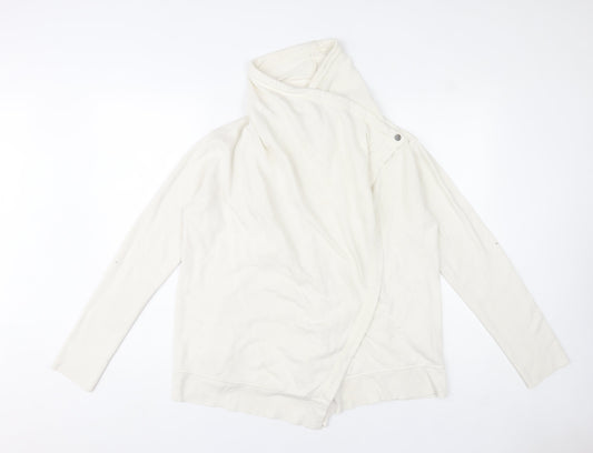AllSaints Women’s Ivory Cotton Modal Drape Jacket Medium