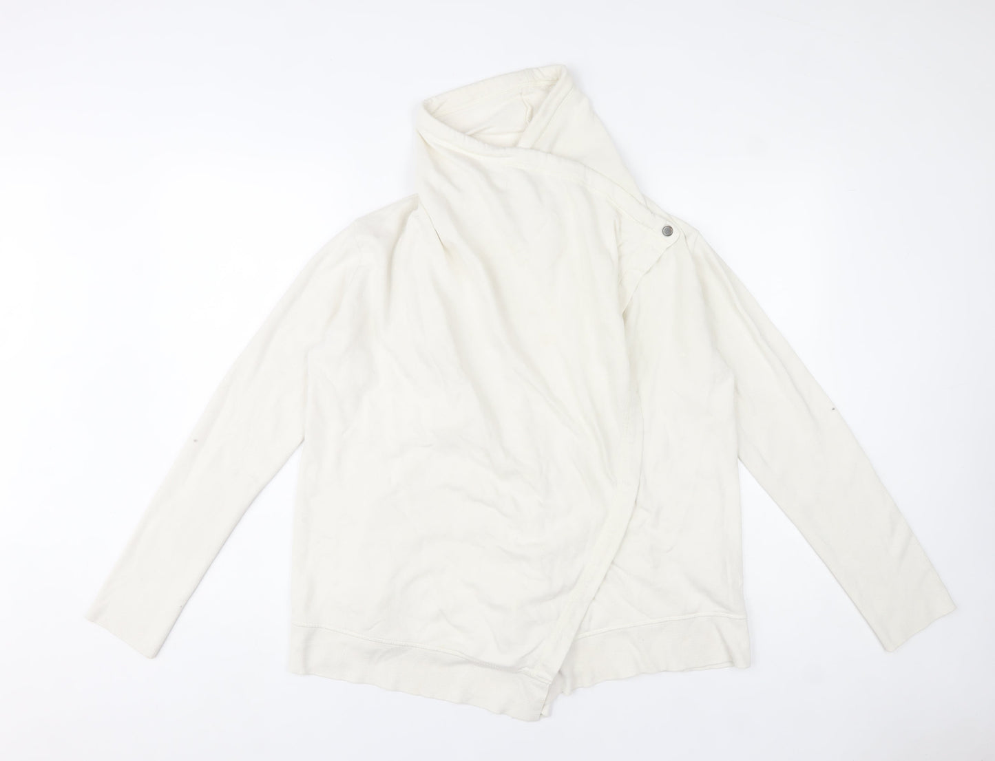AllSaints Women’s Ivory Cotton Modal Drape Jacket Medium