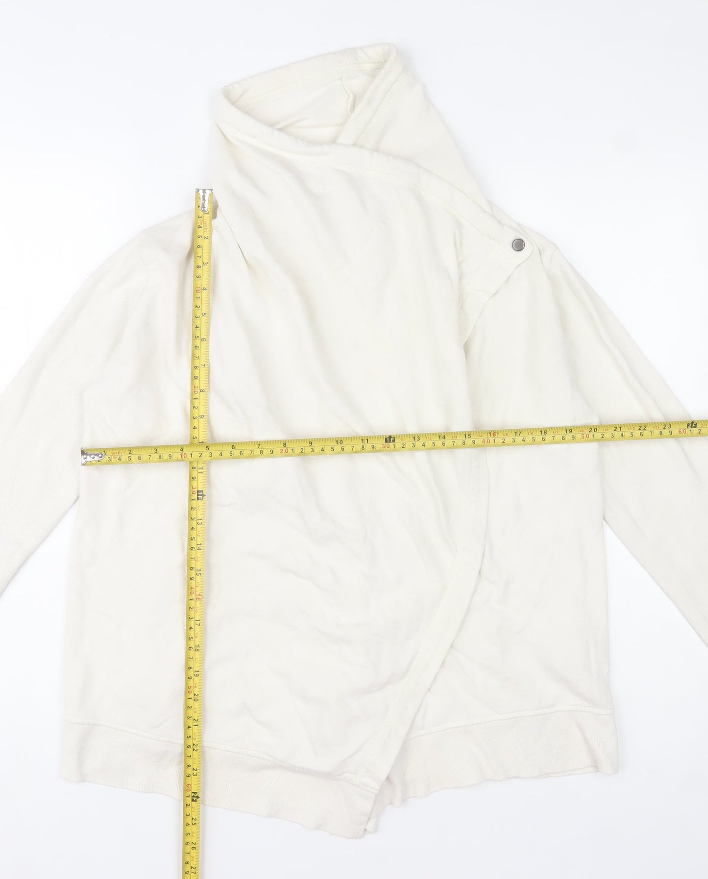 AllSaints Women’s Ivory Cotton Modal Drape Jacket Medium