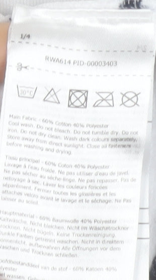 Regatta Women's White Striped 1/4 Zip Pullover Sweatshirt UK 12