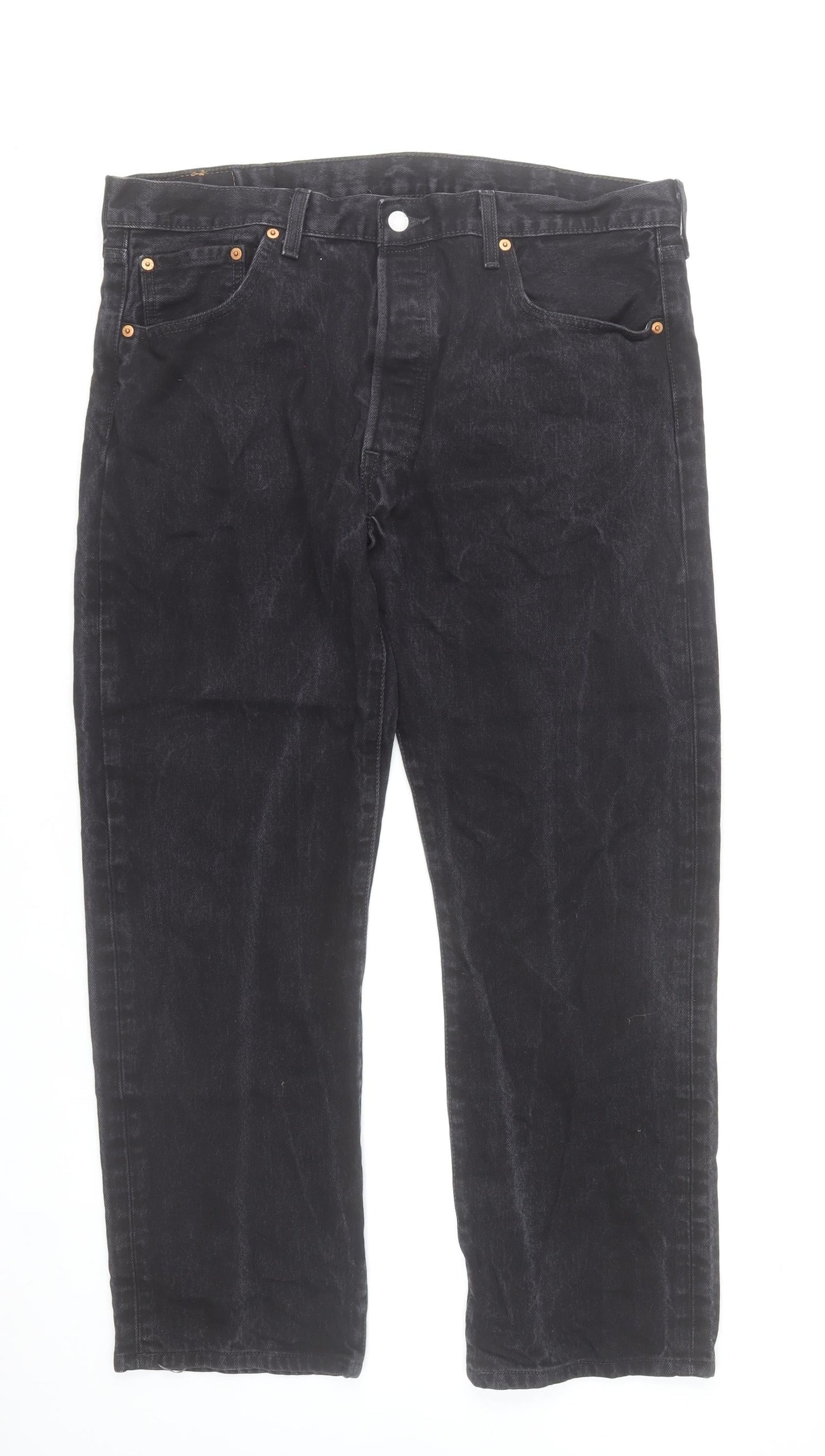 Levi's 501 Men's Black Denim Straight Leg Jeans W38 L32