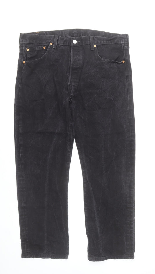 Levi's 501 Men's Black Denim Straight Leg Jeans W38 L32