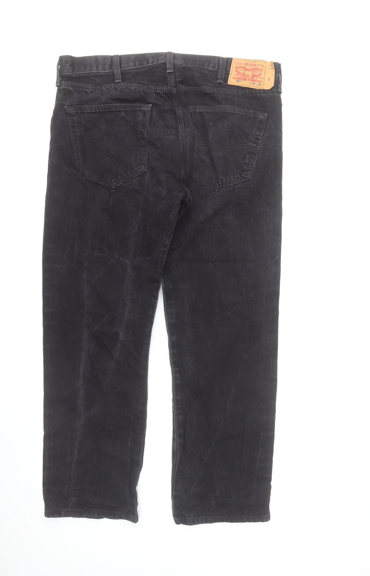 Levi's 501 Men's Black Denim Straight Leg Jeans W38 L32
