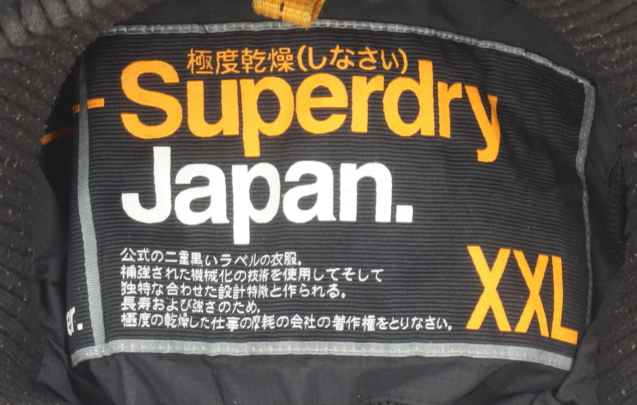 Superdry Men's Black 2XL Windbreaker Nylon Jacket