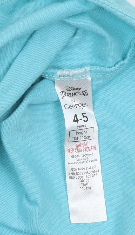 Additional view of George Disney Princess Moana Blue girls’ t-shirt 4-5 years short sleeve