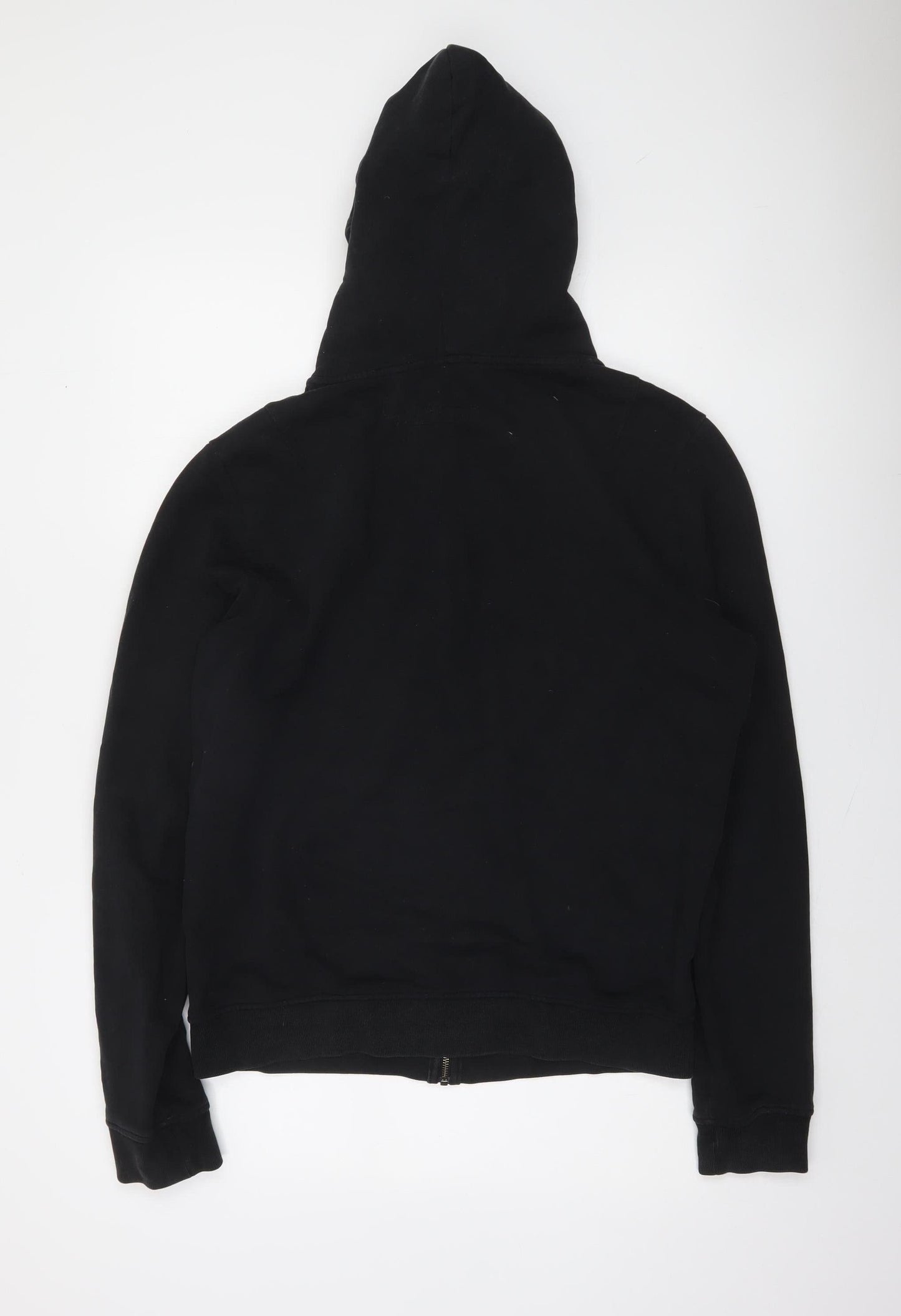 AllSaints Men’s Black Full Zip Hoodie Size M Cotton Fleece