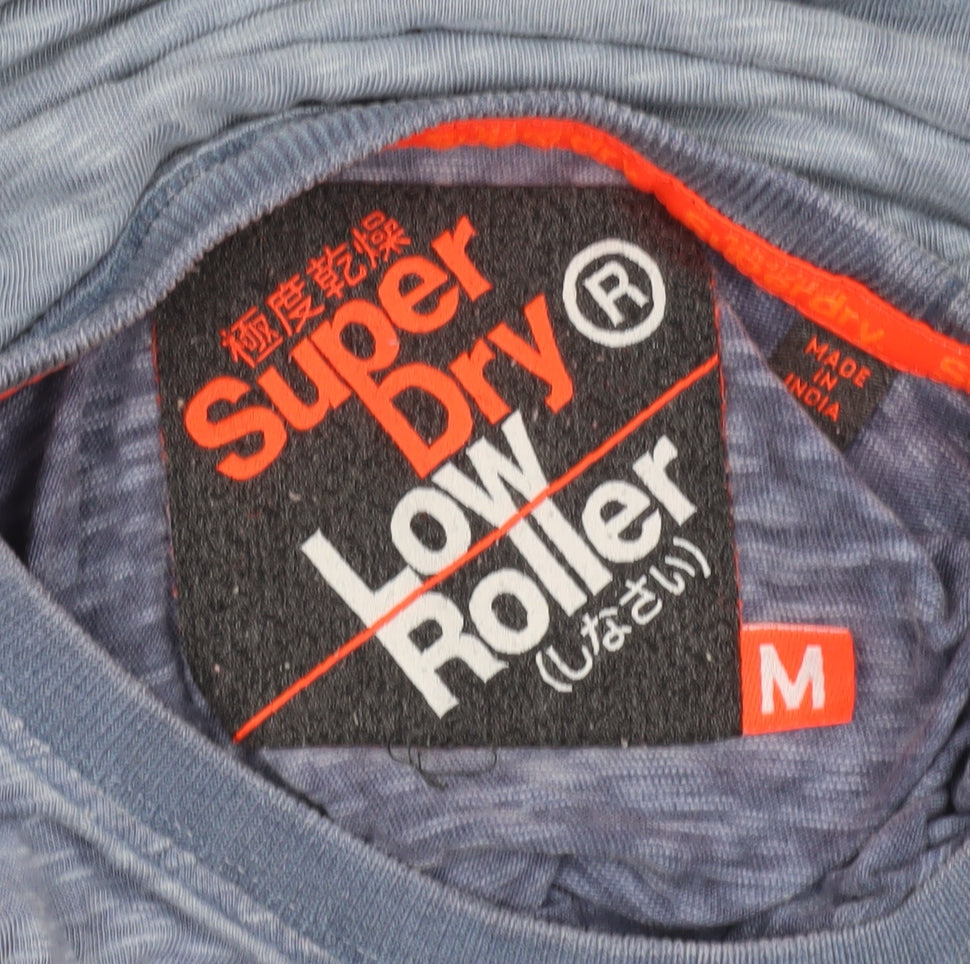 Mens UK Size M Superdry Blue Cotton T-Shirt
