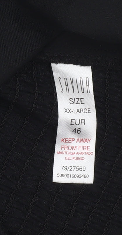 Savida Women's Black Cropped Square Neck Tank Top Size 18