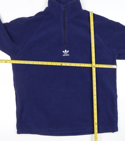 Adidas Men’s Blue Fleece 1/2 Zip Sweatshirt M Pullover Sports Top