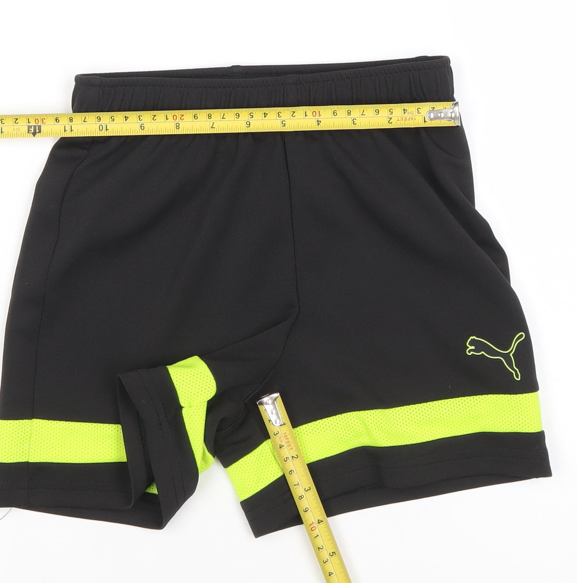 Puma Boys Black Athletic Sports Shorts 9-10 Years Quick Dry Activewear