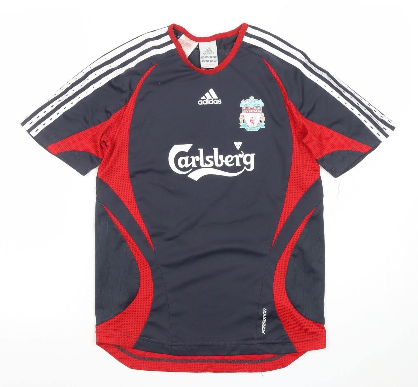 Adidas Boys Black Red Liverpool FC Vintage Football Jersey 11-12 Years