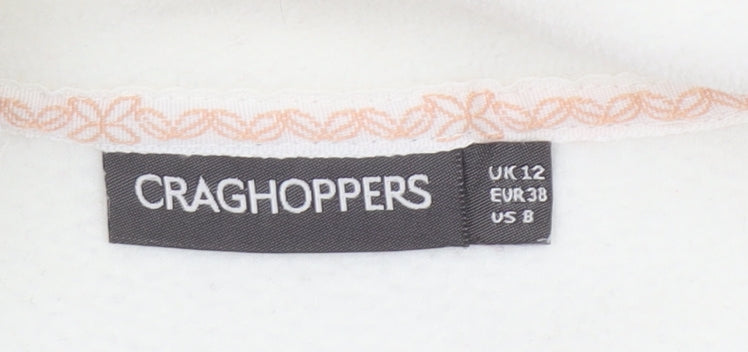 Craghoppers Women Ivory Fleece Half Zip Pullover Sweatshirt UK 12