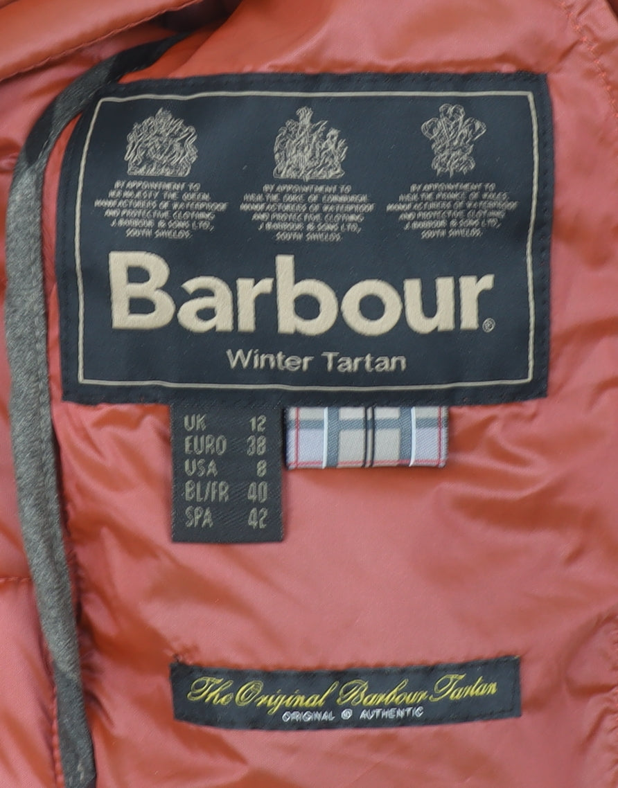 Barbour Women’s Brown Size 12 Puffer Jacket Quilted Full Zip